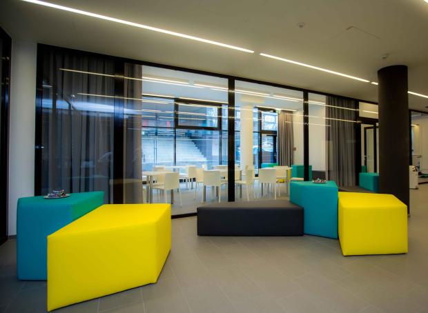 foyer of Campus Studios