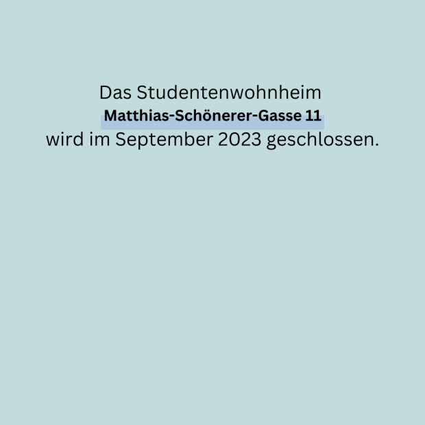Das Haus wird geschlossen.
