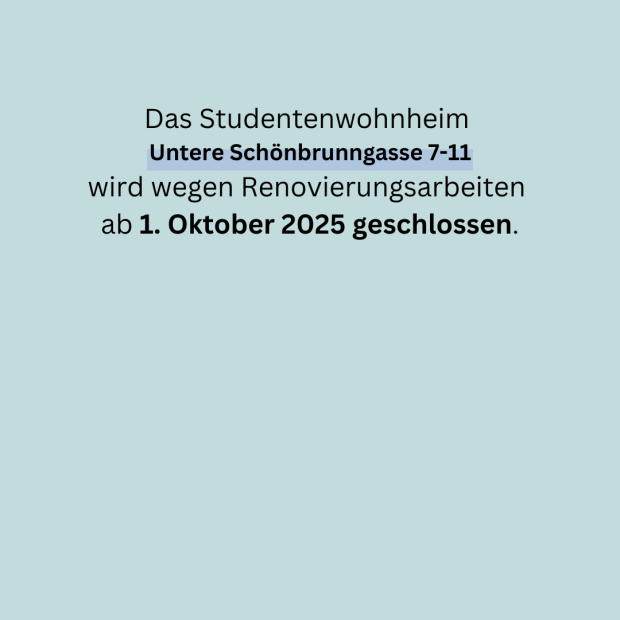 The dorm is closed due to renovation work since 1.10.2025.