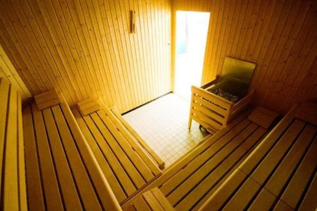 view of sauna